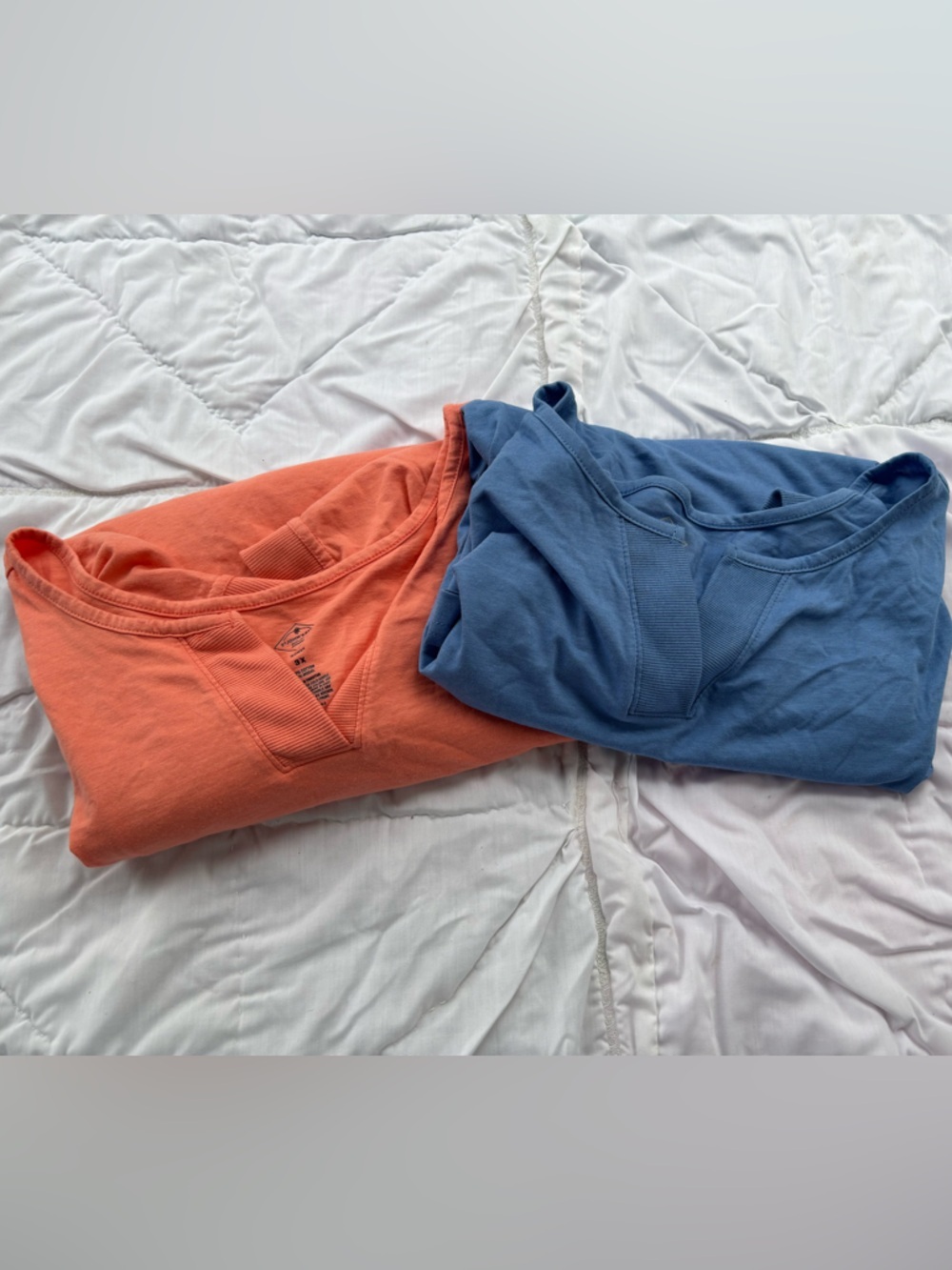 St. John's Bay Orange and Blue Short Sleeve Tees Duo